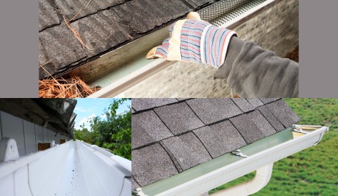 Roof Rain Gutter cleaning