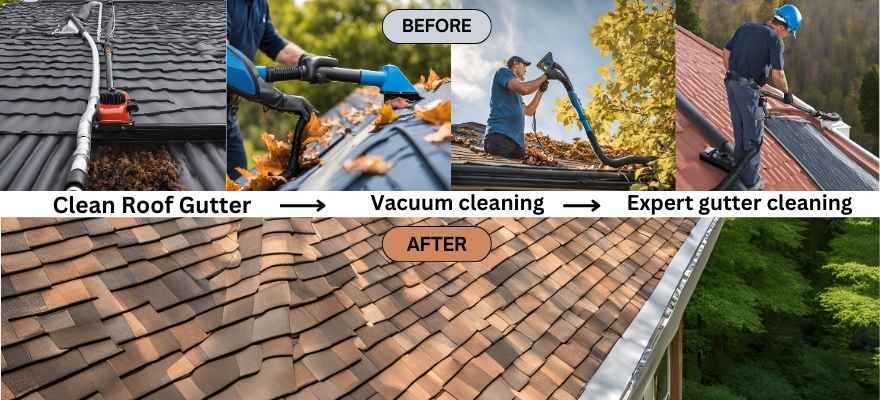 Professional roof Gutters Cleaning